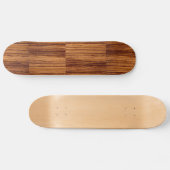Faux Zebrawood Woodgrain Executive Skateboard (Horizontaal)