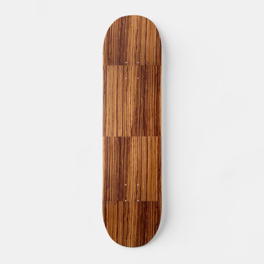 Faux Zebrawood Woodgrain Executive Skateboard (Voorkant)