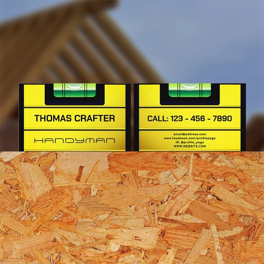 Faux-zeepbellenmeter Visitekaartje