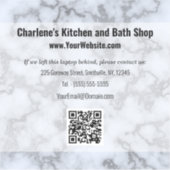 Faux Zilver Grijs Marmer Sticker (Voorkant)