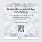 Faux Zilver Grijs Marmer Sticker (Vel)