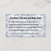 Faux Zilver Grijs Marmer Visitekaartje (Voorkant)