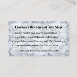 Faux Zilver Grijs Marmer Visitekaartje