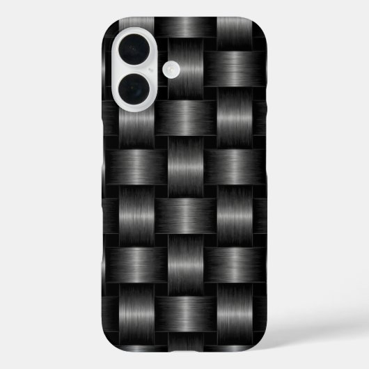 Faux Zilver Grijs Metalen iPhone Case (Achterkant)