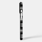 Faux Zilver Grijs Metalen iPhone Case (Achterkant / Links)