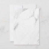 Faux zilver marmer luxe moderne bruiloft QR code RSVP Kaartje (Achterkant)