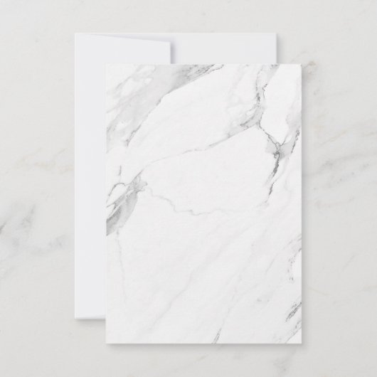 Faux zilver marmer luxe moderne bruiloft QR code RSVP Kaartje (Achterkant)