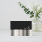 Faux Zilver Metallic Cadeaubon Kortingskaartje (Staand voorkant)