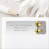 Faux Zilver Sequins Gouden Boog en Diamant Etiket (Insitu)