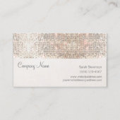 Faux Zilver Sequins Leuk Trendy Visitekaartje (Voorkant)
