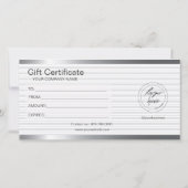 faux Zilver Sneeuwvlokken cadeaubon (Achterkant)