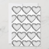 Faux Zilveren Folie Ballon 1e Verjaardagsfeest Kaart (Achterkant)