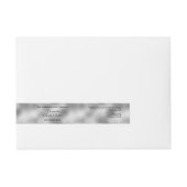 Faux zilveren folie stijl cosmetica potje label adreslabel wikkel (Voorkant)