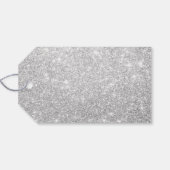 Faux Zilveren Glitter 2024 Typografie Gelukkig Nie Cadeaulabel (Achterkant Horizontaal)