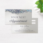 Faux zilveren glitter folie afspraak kaart (Bureau)