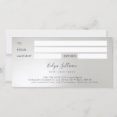 Faux zilveren glitter folie cadeaubon (Achterkant)