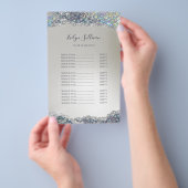 Faux zilveren glitter folie prijslijst flyer (Hand)