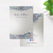 Faux zilveren glitter folie sieraden display kaart (Bureau)