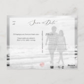 Faux zilveren kaart, elke bestemming opslaan van d briefkaart (Achterkant)