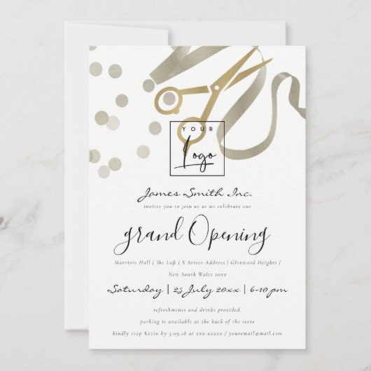 FAUX ZILVEREN LINT SNIJDEN GROTE OPENINGSCEREMONIE KAART (Voorkant)