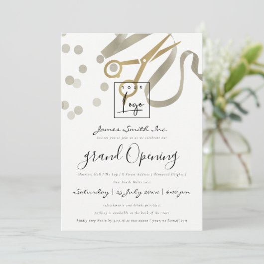 FAUX ZILVEREN LINT SNIJDEN GROTE OPENINGSCEREMONIE KAART (Staand voorkant)