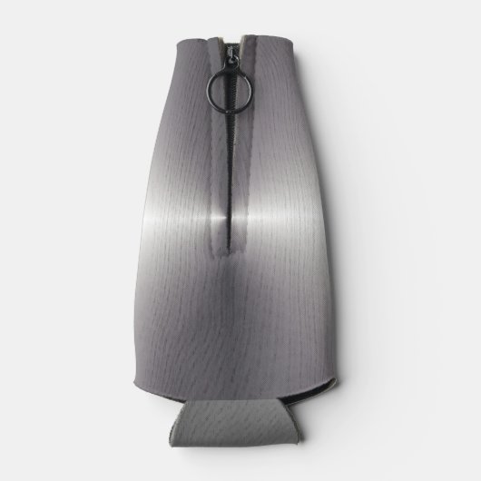 Faux zilveren metalen blik of flessenhouder aangep flesjeskoeler (Achterkant)