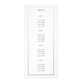 Faux Zilveren Rand op Wit | Moderne rack-Kaart Reclamekaart (Achterkant)