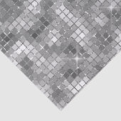 Faux Zilveren Sparkle Disco Ball Tissuepapier (Detail)