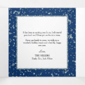 Faux zilveren vlokken kerst drieluik wenskaart (Binnenkant midden)