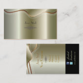 Faux zilverroestvrij staal visitekaartje (Voorkant / Achterkant)