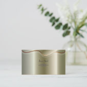 Faux zilverroestvrij staal visitekaartje (Staand voorkant)