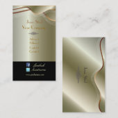 Faux zilverroestvrij staal visitekaartje (Voorkant / Achterkant)