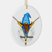 Faux Zipper Gnome Keramisch Ornament (Rechts)