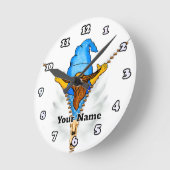 Faux Zipper Gnome Ronde Klok (Hoek)