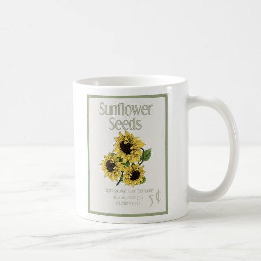 Faux - Zonnebloemzaadverpakking - Mok door middel (Rechts)