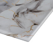 Faux Zwart Goud Marmer Gevestigd Gepersonaliseerd Snijplank (Hoek)