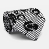 Faux Zwart Kant Fishnet Wit Stropdas - Kies Kleur (Opgerold)