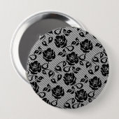 Faux Zwart Kant Roos Fishnet Button Gift (Voorkant /achterkant)