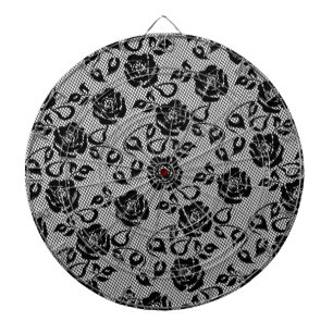 Faux Zwart Kant Roos Fishnet Dart Board Dartbord