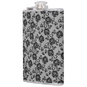 Faux Zwart Kant Roos Fishnet Flask Gift Heupfles (Links)