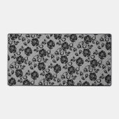 Faux Zwart Kant Roos Fishnet Modern Design Bureaumat (Voorkant)