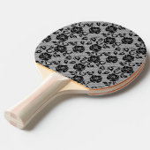 Faux Zwart Kant Roos Visnet Ping Pong Paddle Tafeltennisbatje (Voorkant Gekanteld)