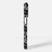 Faux Zwart Kant Rozen Fishnet iPhone Case (Achterkant / Rechts)