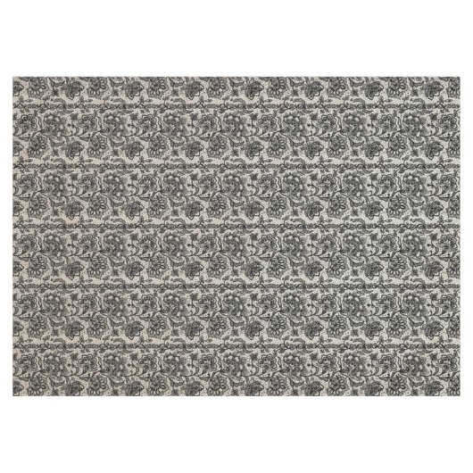 Faux Zwart Kant Tafelkleed (Voorkant (Horizontaal))