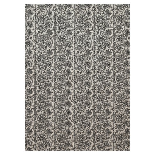 Faux Zwart Kant Tafelkleed (Voorkant)