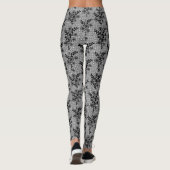Faux zwart kant visnet Leggings romantisch ontwerp (Achterkant)