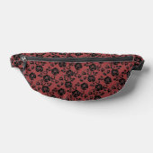 Faux Zwart Lace Fishnet Fanny Pack - Aangepaste kl Heuptasje (Liggend)