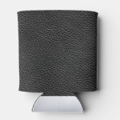 Faux zwart leder blikjeskoeler (Achterkant)