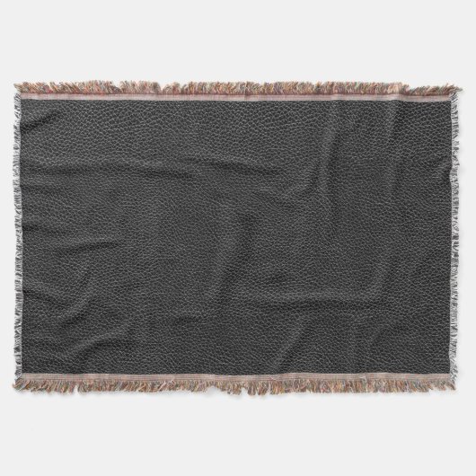 Faux zwart leder deken (Voorkant)