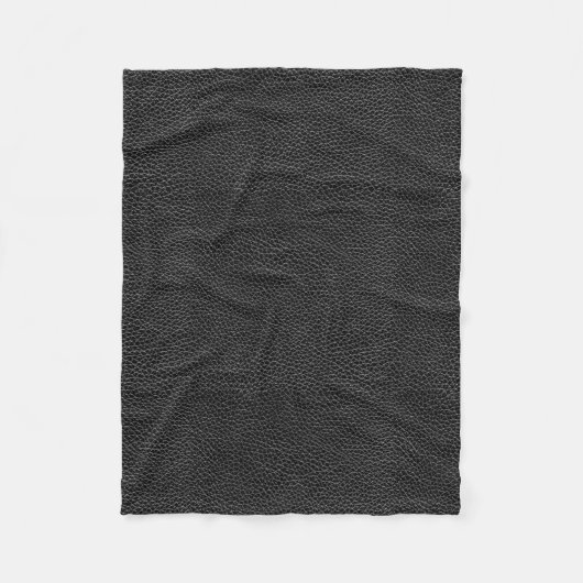 Faux zwart leder fleece deken (Voorkant)
